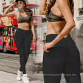 Sexy Lady Sportswear High Waist Scrunch Butt Yoga Leggings With Pocket